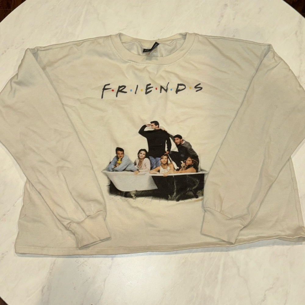 Cream Friends Medium Sweatshirt